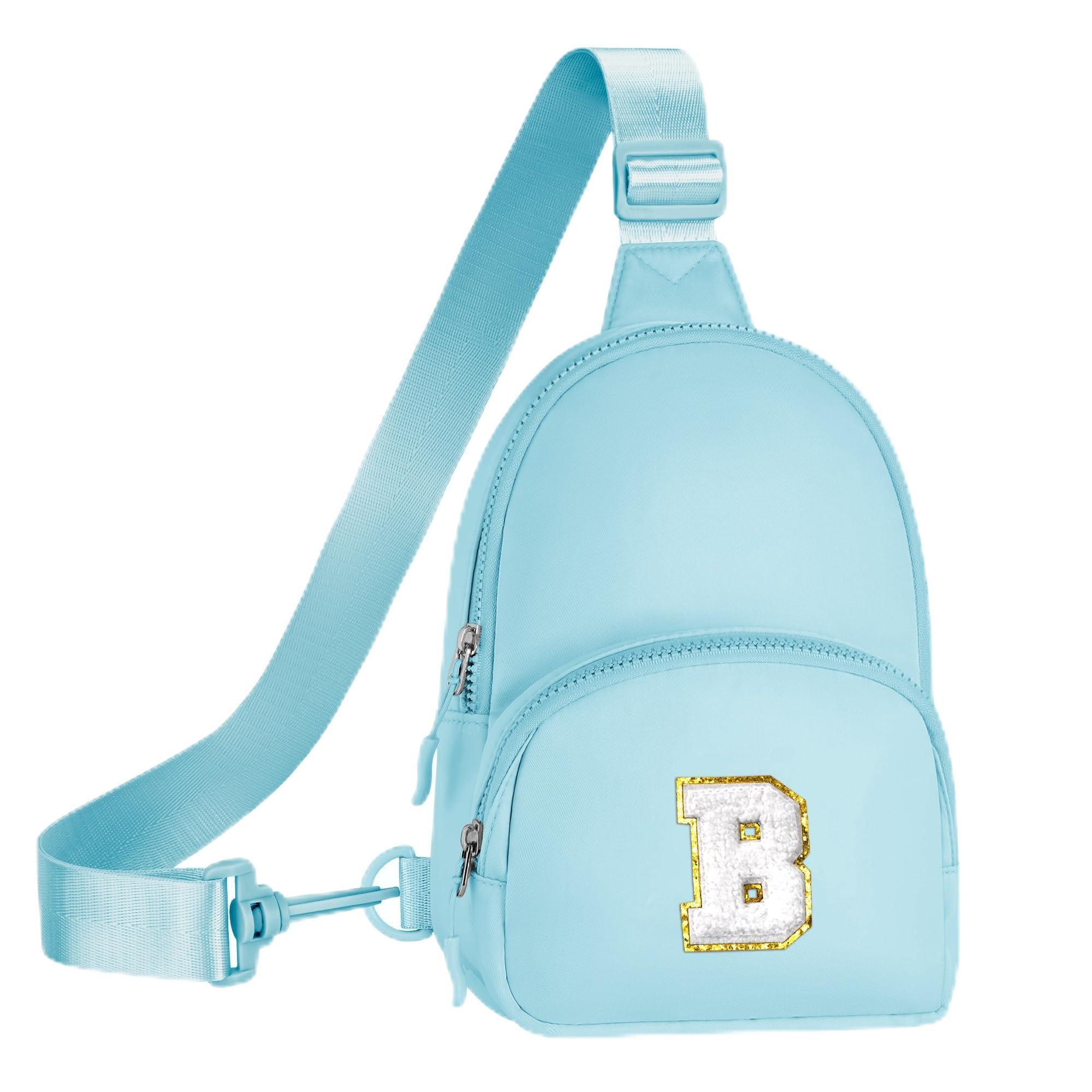 YOOLIFE Sling Bag for Girls - Birthday Gifts for 9 10 11 12 13 Year Old Girl, Birthday Gifts for Girl Daughter Sister, Initial Cross Bags for Girls Women Sling Belt Bag Purse(Pink A)