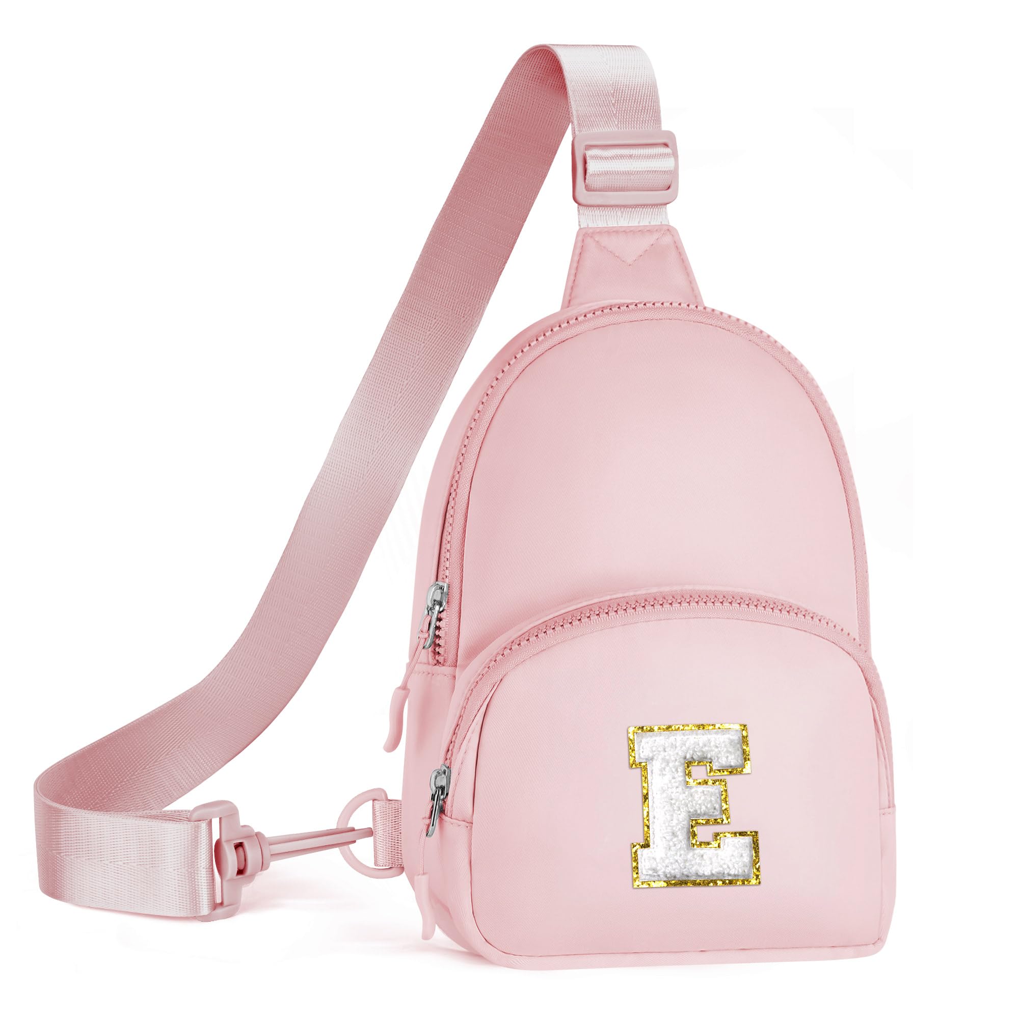 YOOLIFE Sling Bag for Girls - Birthday Gifts for 9 10 11 12 13 Year Old Girl, Birthday Gifts for Girl Daughter Sister, Initial Cross Bags for Girls Women Sling Belt Bag Purse(Pink A)