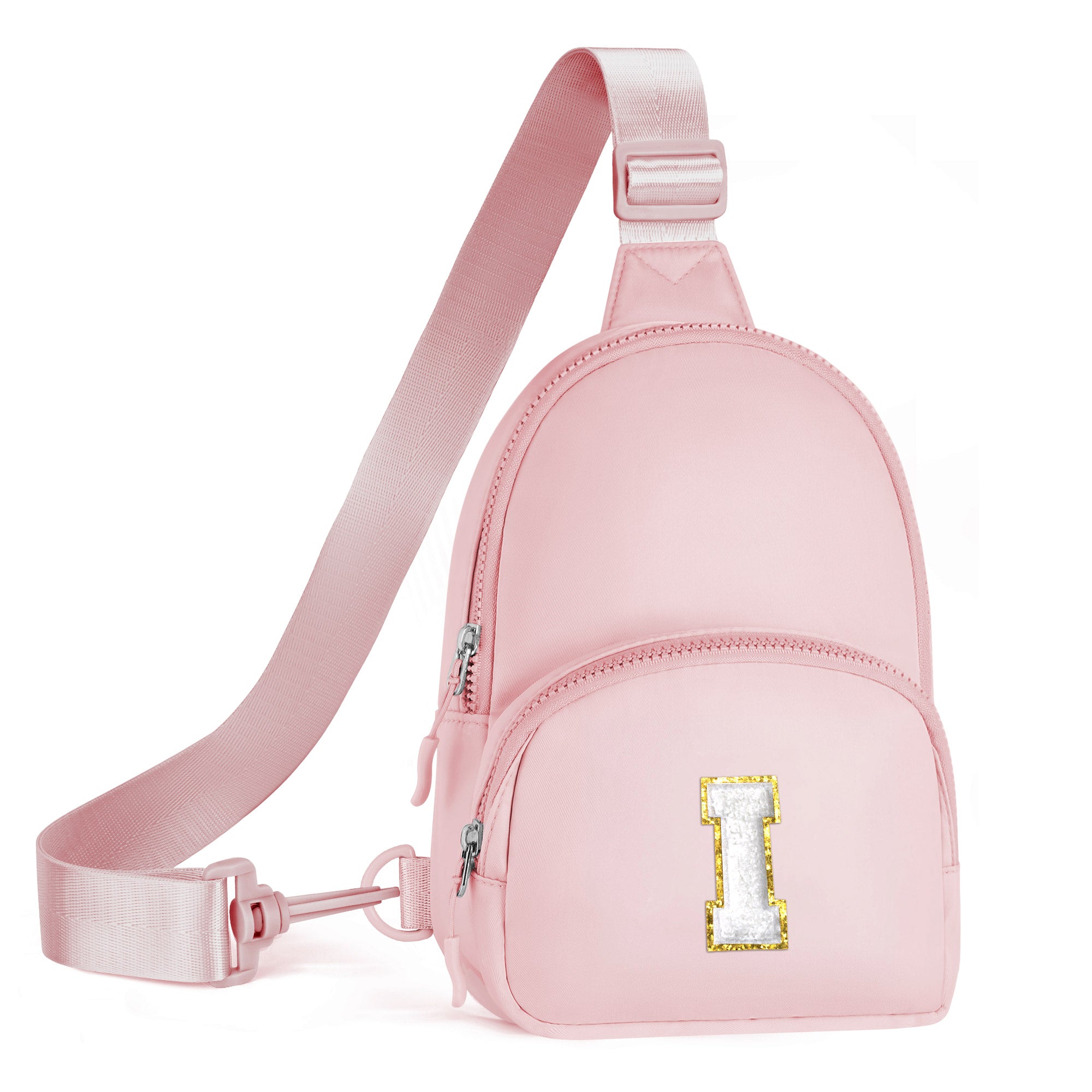 YOOLIFE Sling Bag for Girls - Birthday Gifts for 9 10 11 12 13 Year Old Girl, Birthday Gifts for Girl Daughter Sister, Initial Cross Bags for Girls Women Sling Belt Bag Purse(Pink A)