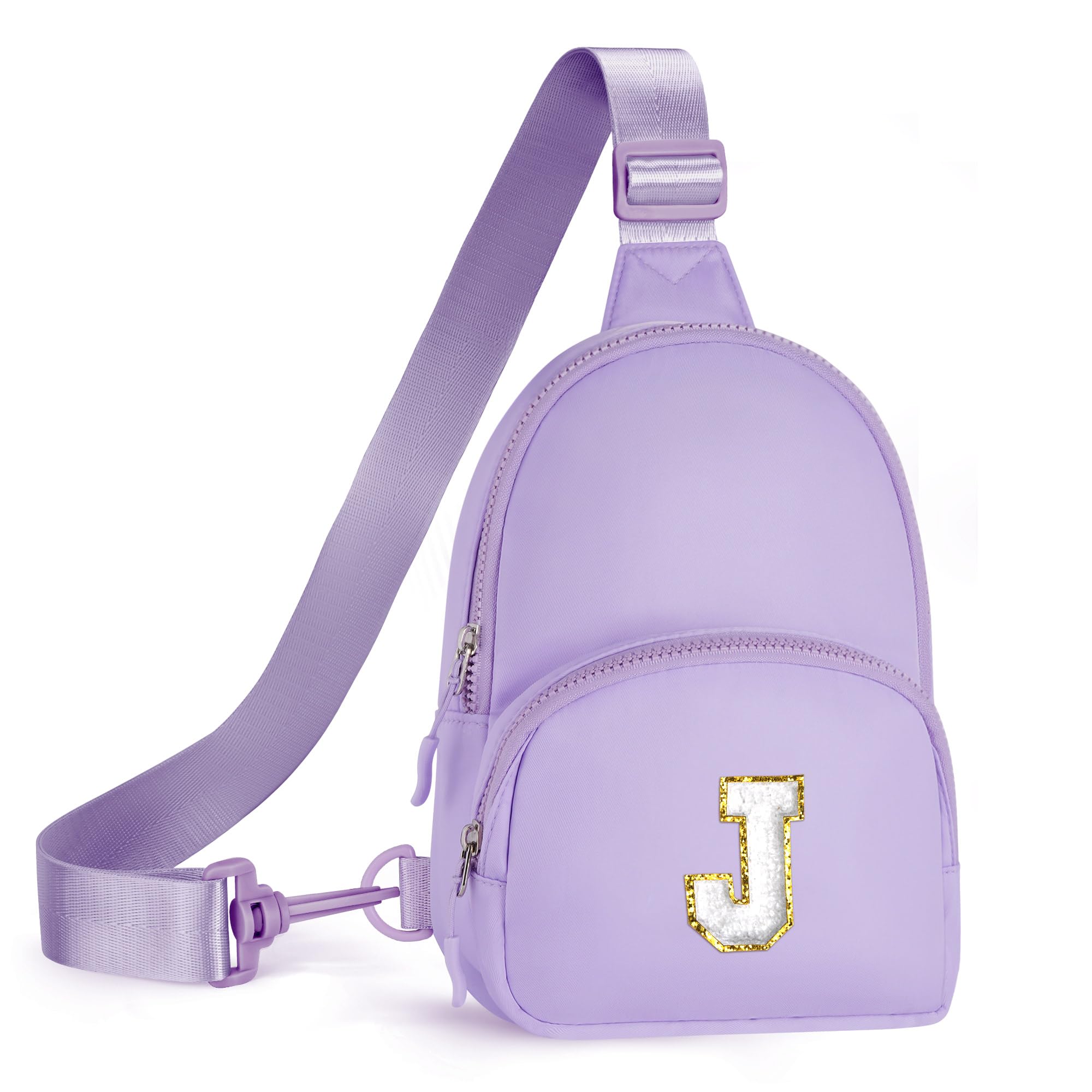 YOOLIFE Sling Bag for Girls - Birthday Gifts for 9 10 11 12 13 Year Old Girl, Birthday Gifts for Girl Daughter Sister, Initial Cross Bags for Girls Women Sling Belt Bag Purse(Pink A)
