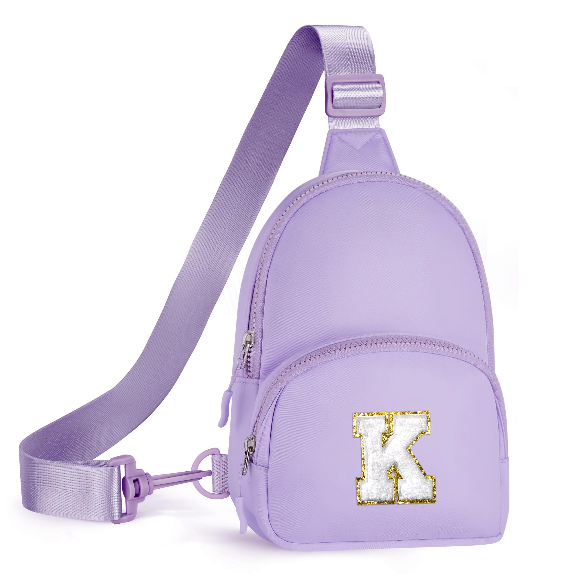 YOOLIFE Sling Bag for Girls - Birthday Gifts for 9 10 11 12 13 Year Old Girl, Birthday Gifts for Girl Daughter Sister, Initial Cross Bags for Girls Women Sling Belt Bag Purse(Pink A)