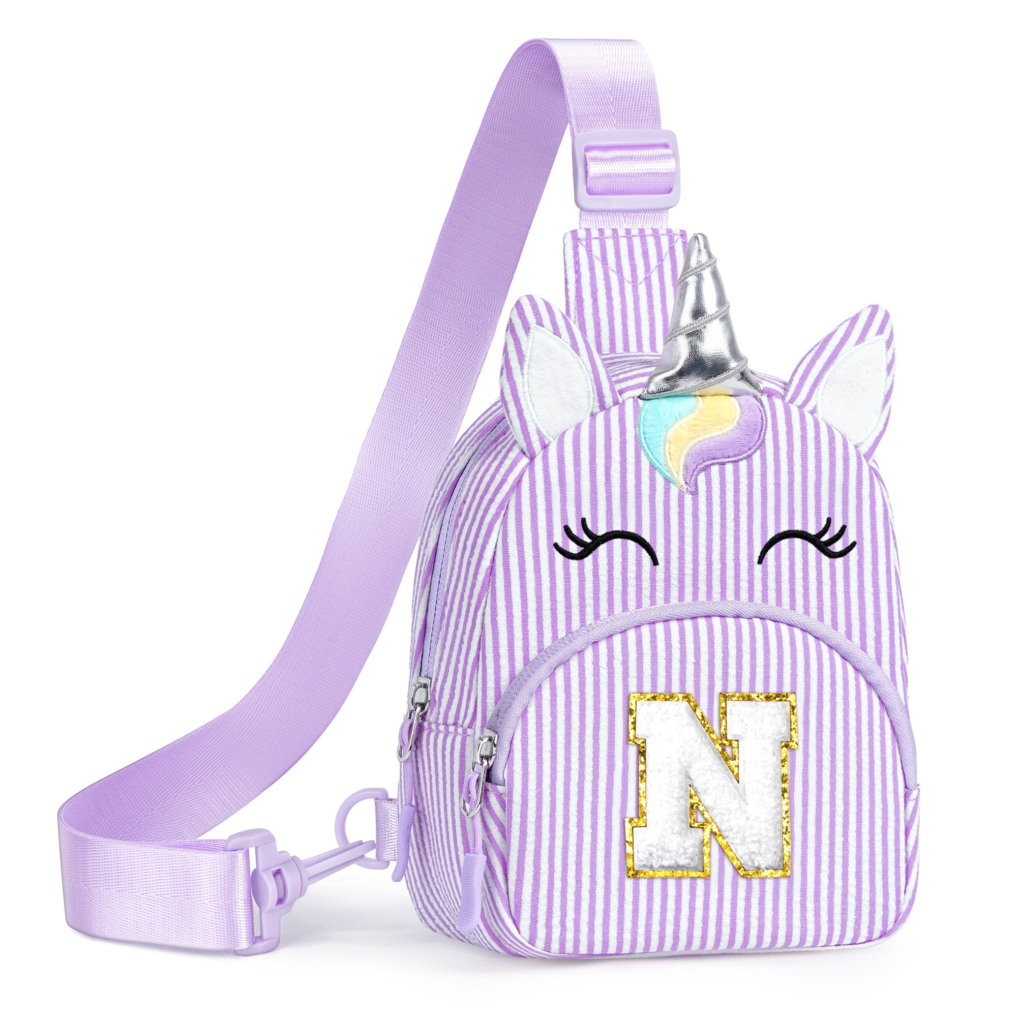 YOOLIFE Birthday Gifts for 2 3 4 5 6 7 8 Year Old Girls, Small Sling Bag Initial Fanny Pack for Girls, Unicorn Crossbody Bag Purse Cute Gifts for Little Girl, Pink (A)