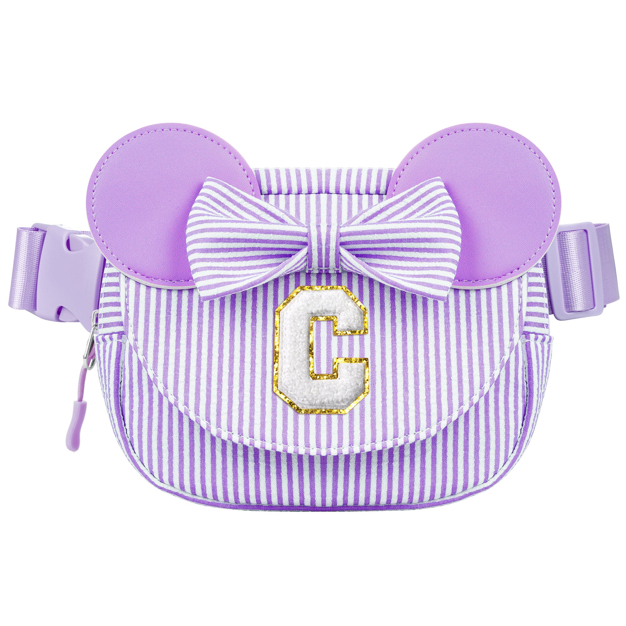 YOOLIFE Easter Basket Stuffers for Kids Girl Birthday Gift - Birthday Gifts for 4 5 6 7 8 Year Old Girls, Initial Crossbody Bag Letter Belt Bag Pink Fanny Pack Sling Bags Purse for Girl Kids, Pink A