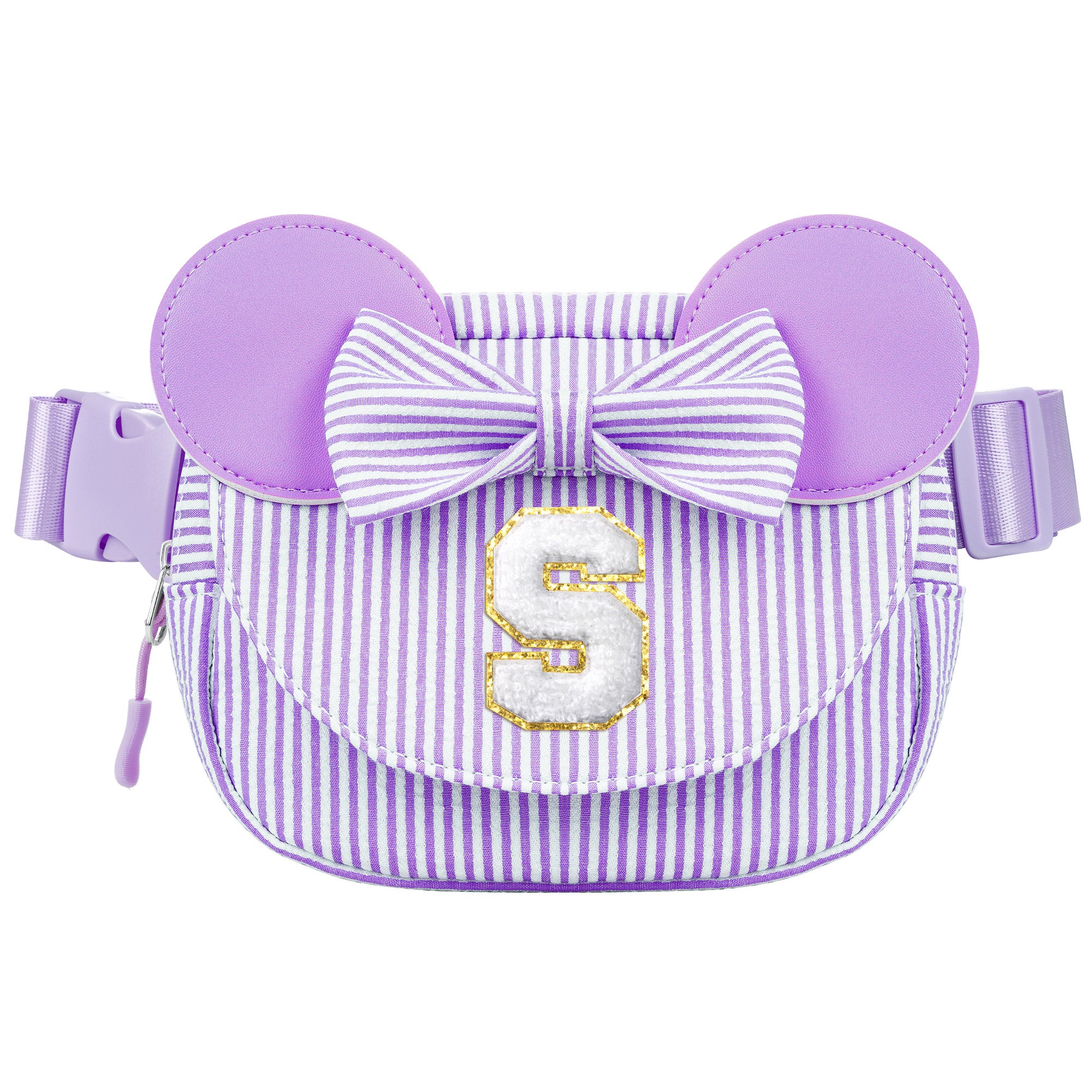 YOOLIFE Easter Basket Stuffers for Kids Girl Birthday Gift - Birthday Gifts for 4 5 6 7 8 Year Old Girls, Initial Crossbody Bag Letter Belt Bag Pink Fanny Pack Sling Bags Purse for Girl Kids, Pink A
